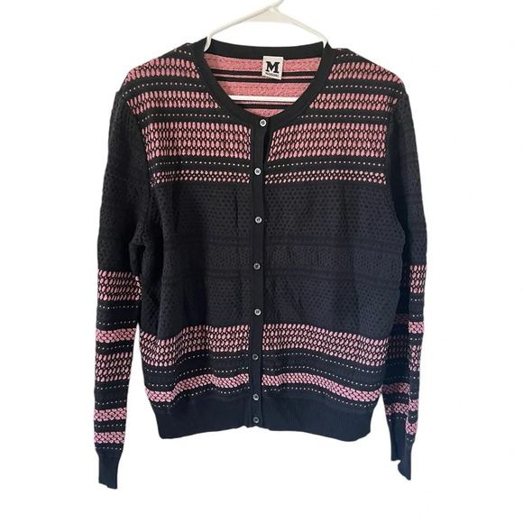 M Missoni Black and Metallic Pink Cardigan - Picture 2 of 11